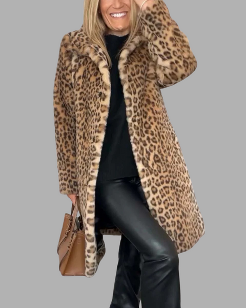 Estrid | Leopardmønstret Kåpe