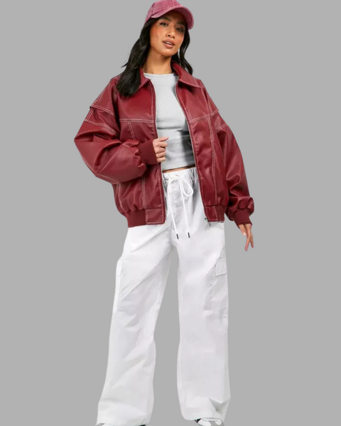 Marja | Plus Size Casual Bomberjakke med Broderidetaljer