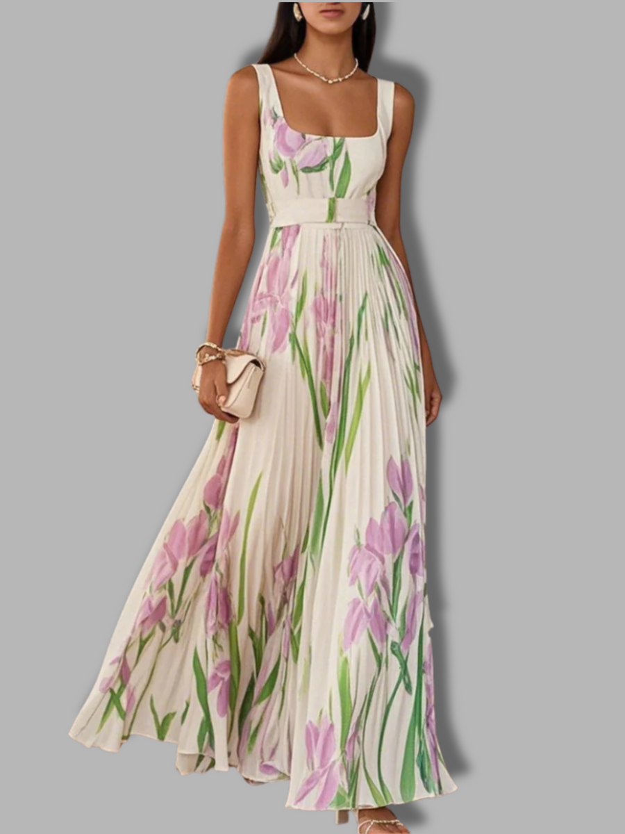 Ylva | Stilfull Blomstrete Maxi Kjole