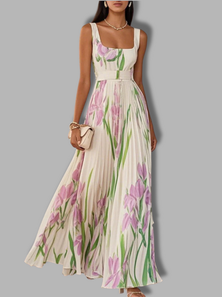 Ylva | Stilfull Blomstrete Maxi Kjole