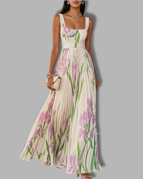 Ylva | Stilfull Blomstrete Maxi Kjole