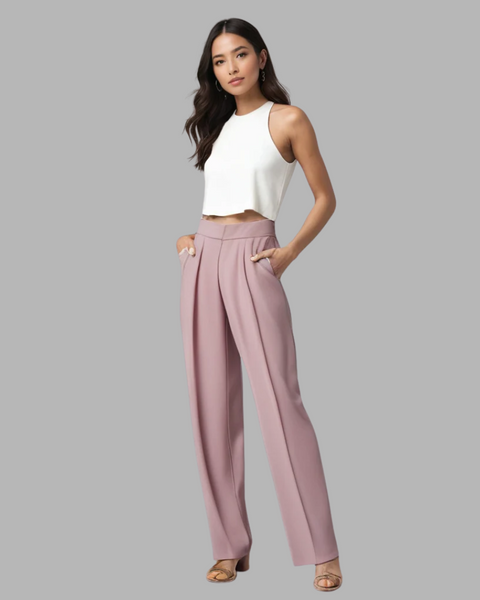 Alva | Strukturert Eleganse Flared Bukser