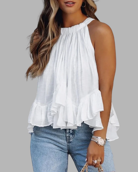 Karianne | Teksturert Volang Bluse