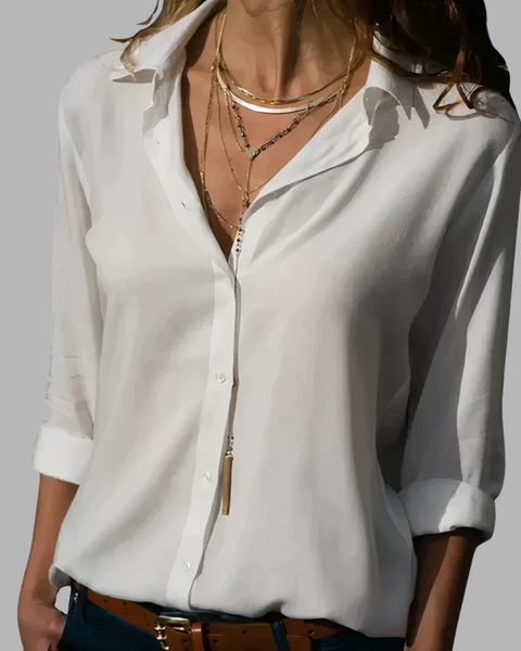 Mia | Elegant Chiffon Bluse for Kvinner