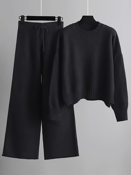 Åsta | Elegant Strikket To-delt Sett