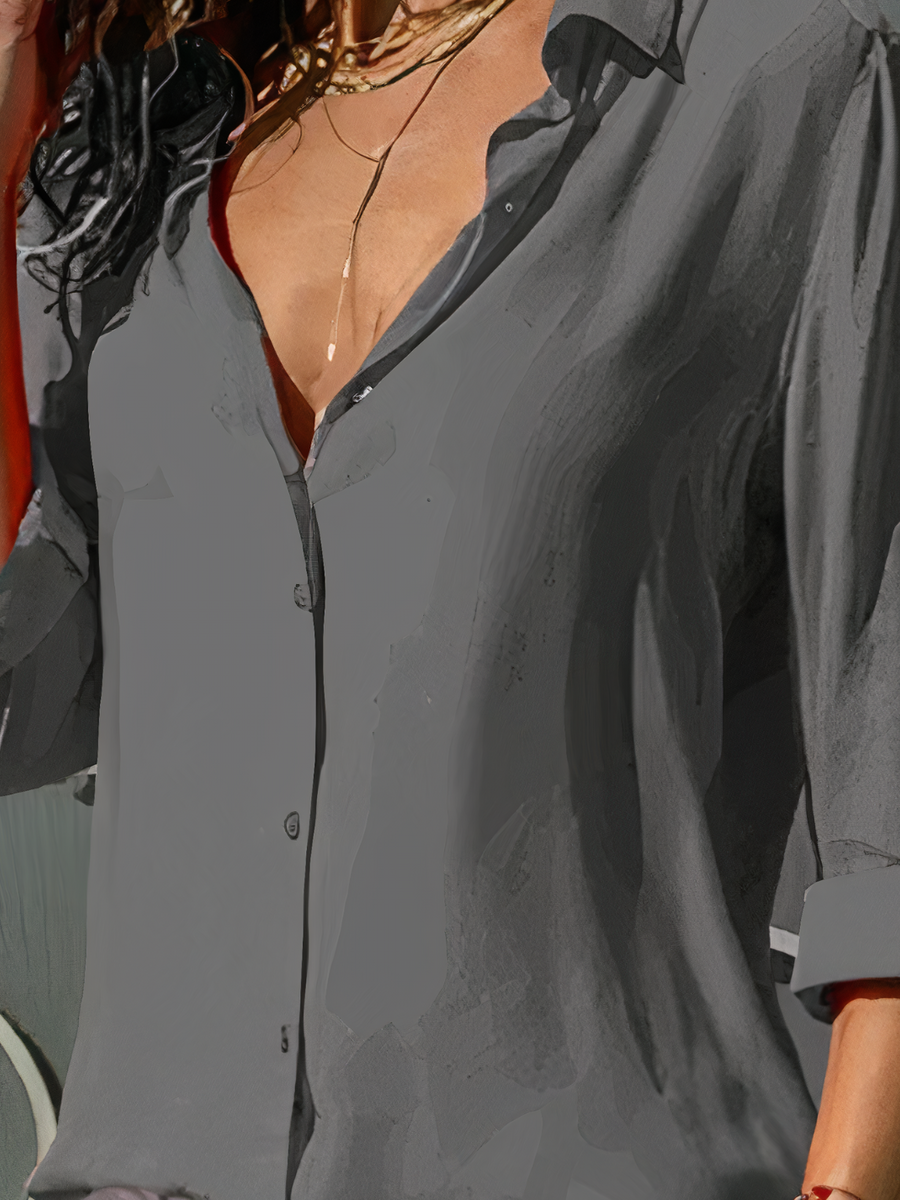 Mia | Elegant Chiffon Bluse for Kvinner