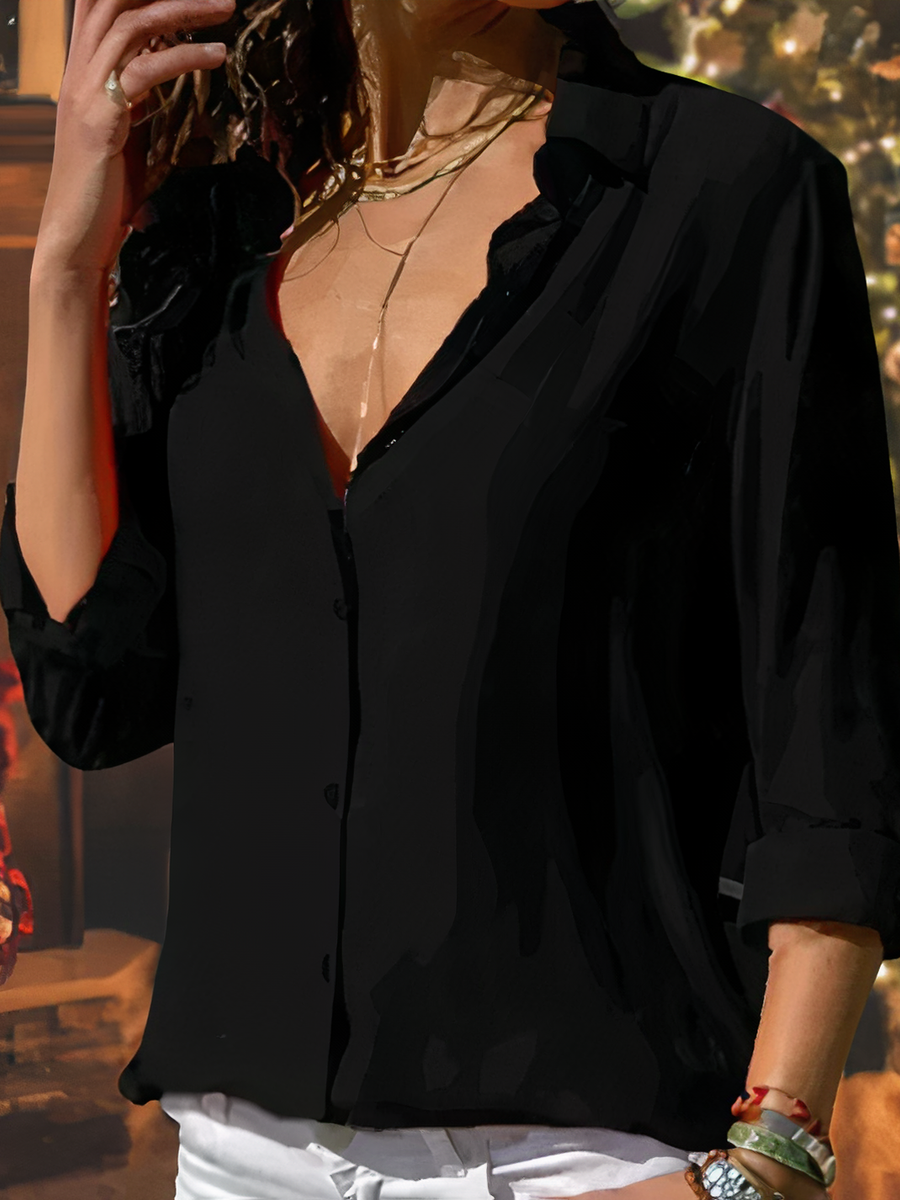 Mia | Elegant Chiffon Bluse for Kvinner