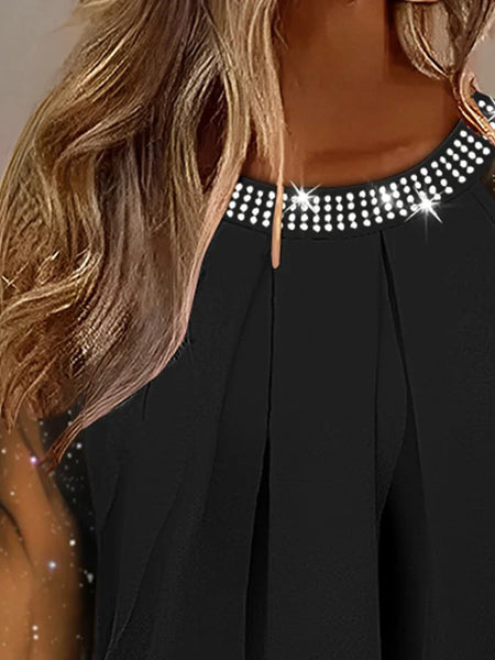 Nina | Elegant Paljetstrikket Topp