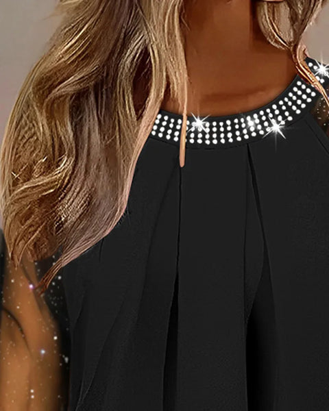 Nina | Elegant Paljetstrikket Topp