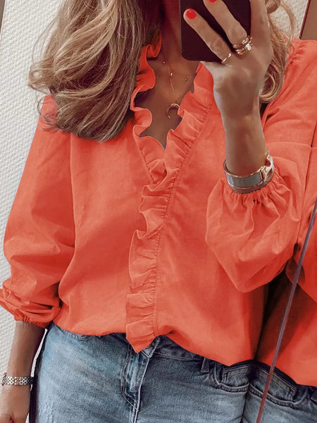 Maren | Elegant Bluse med Lange Ermer
