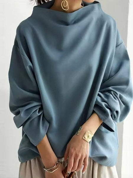 Sigrid | Høyhalset myk strikket topp