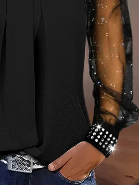 Nina | Elegant Paljetstrikket Topp