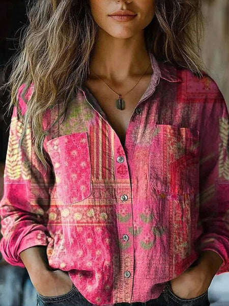 Nanna | Retro Blomstertrykk Bluse