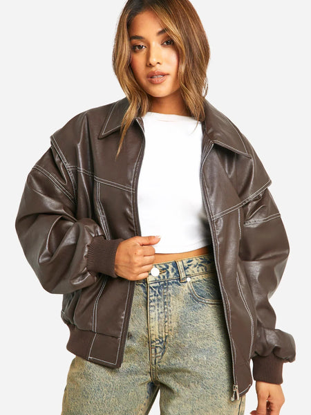 Marja | Plus Size Casual Bomberjakke med Broderidetaljer