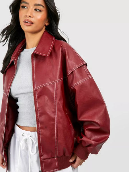 Marja | Plus Size Casual Bomberjakke med Broderidetaljer