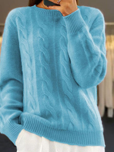 Borghild | Koselig Strikket Genser