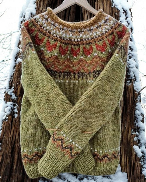 Målfrid | Vintage jacquard genser